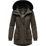 NAVAHOO Damen Sportlicher Wintermantel Baumwoll-Parka mit Kapuze Olessaa
