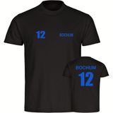 multifanshop Kinder T-Shirt - Bochum - Trikot Nummer 12 - Druck blau - Kind