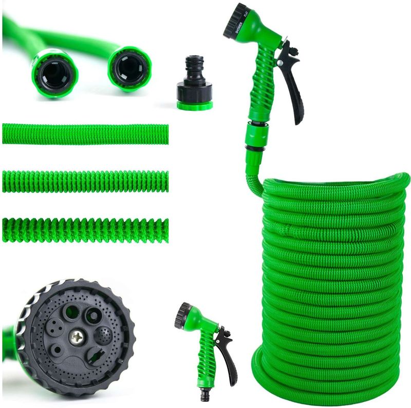 Grafner® Premium Basic Flexibler Gartenschlauch Wasserschlauch 30m grün