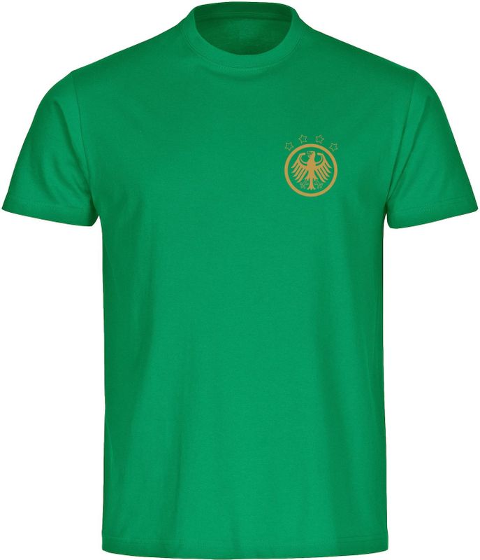 multifanshop Kinder T-Shirt - Deutschland - Adler Retro Gold - Druck gold metallic - Kind
