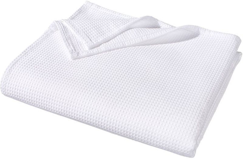 WOHNWOHL® Tagesdecke • Baumwolldecke • Waffelpique Wohndecke • Sofaüberwurf • leichte Sofadecke • ÖkoTex Standard 100  • versch. Größen und Farben