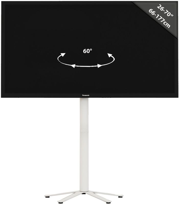 VCM TV Standfuß mit Zwischenboden  Ständer Rack Fernseh  Maße ca. H. 100 x B. 61 x T. 61 cm - Xila
