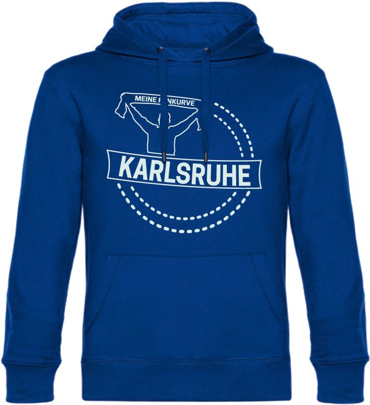 multifanshop Kapuzen Sweatshirt - Karlsruhe - Meine Fankurve - Druck weiß - Hoodie