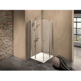 Duschkabine/ Duschabtrennung Dusbad Vital 2 zweiteilige Pendeltür an Festteil / Eckdusche  links 1175mm rechts 950mm
