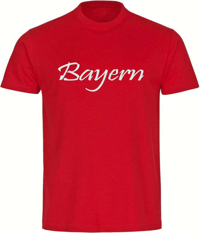 multifanshop Herren T-Shirt - Bayern - Schriftzug - Druck weiß - Männer