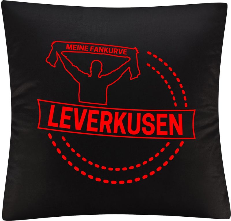 multifanshop Kissenbezug - Leverkusen - Meine Fankurve - Druck rot - Kissen