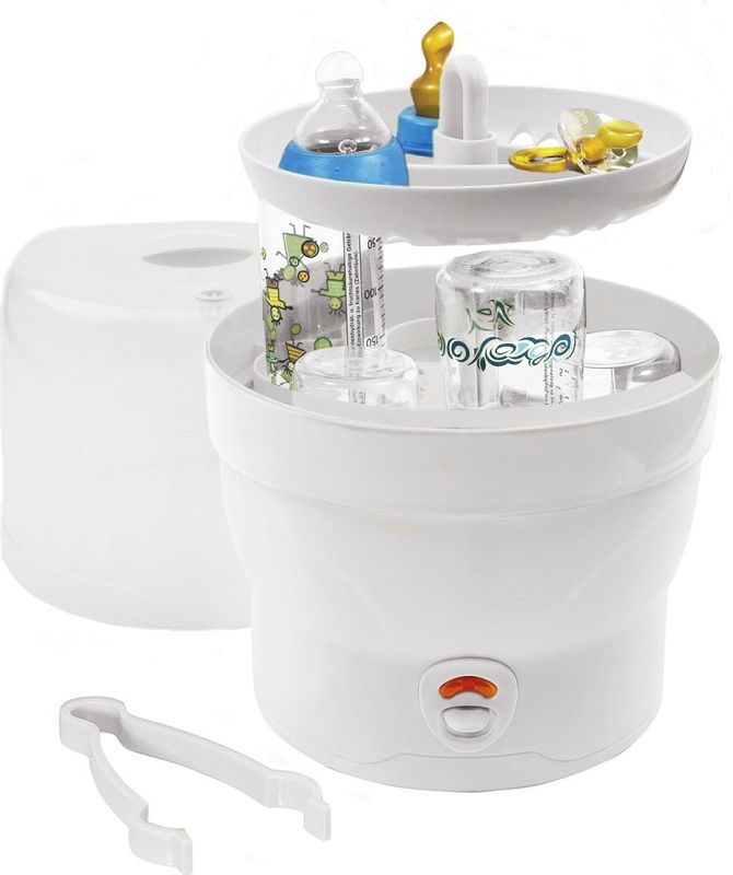 H+H BS 29w Babyflaschen Sterilisator für 6 Flaschen, Weiß