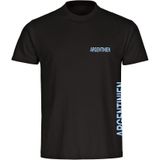 multifanshop Kinder T-Shirt - Argentinien - Brust & Seite - Druck hellblau - Kind