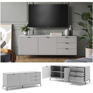 Vicco TV-Lowboard Eliza, Grau 150 x 42 cm, Fernsehtisch, Wohnzimmer, modern