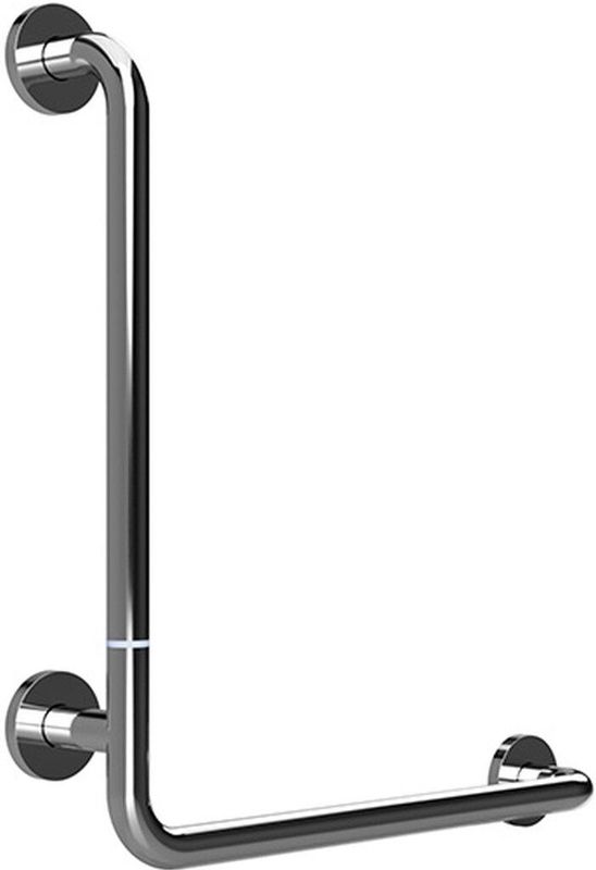 Brillantbad BELP Steckbarer Duschgriff links Edelstahl poliert mit Abdeckung 110x630x680 mm, 120 kg Traglast für Bad & WC >> zum Bohren