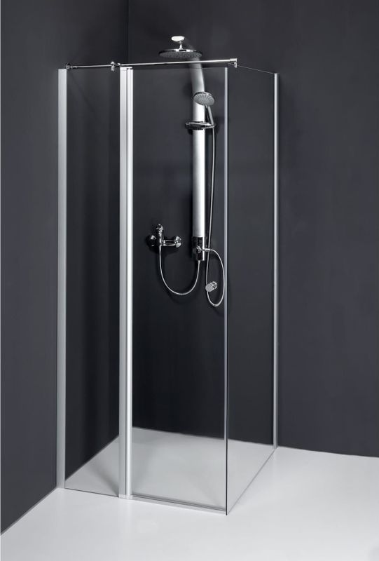 Duschkabine Dusbad Vital 5 Pendeltür an FT+Seitenwand Anschlag:Rechts,Breite:80cm