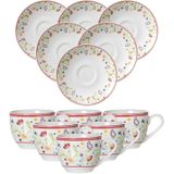 Ritzenhoff & Breker Espressotassen mit Untertassen Shanti 80 ml 6er Set