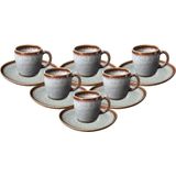like. by Villeroy & Boch Kaffeetassen mit Untertassen Lave 190 ml 6er Set