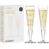 Ritzenhoff Champagnergläser Goldnacht 205 ml 2er Set