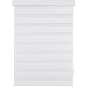 Ondeco Doppelrollo Kassetten Duo Rollo Seitenzugrollo mit Klemmträger inklusive Montagematerial Farbe: Weiß, Größe: 90x160cm