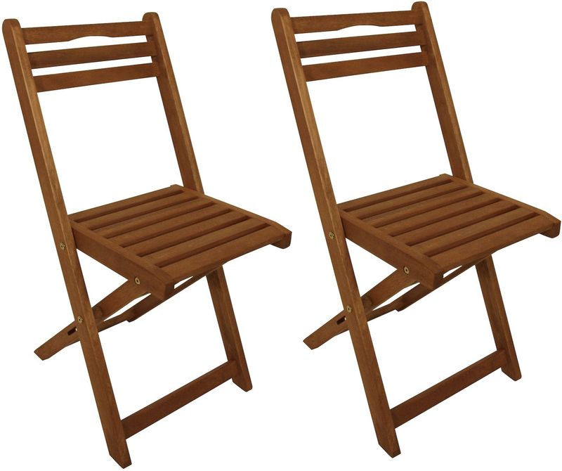 DEGAMO Klappstuhl PORTO, Eukalyptus geölt, FSC®-zertifiziert, 2 Stück