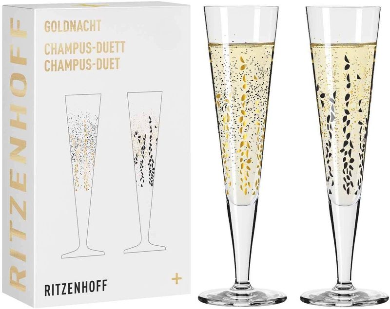 Ritzenhoff Champagnergläser Goldnacht 205 ml 2er Set