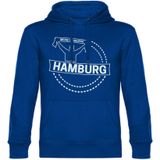 multifanshop Kapuzen Sweatshirt - Hamburg - Meine Fankurve - Druck weiß - Hoodie