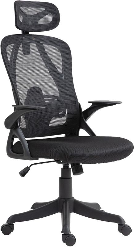 CLP Bürostuhl Taos I Ergonomischer Schreibtischstuhl mit Kopfstütze und Armlehnen I Höhenverstellbarer Drehstuhl