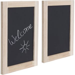2er-Set Wandtafel MCW-C18, Kreidetafel Schreibtafel Schiefertafel Dekotafel Notiztafel ~ 40x30cm