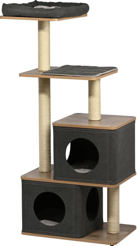 dobar Kratzbaum "Hannah" mit Kuschelhöhle  - 58 x 38 x 133 cm