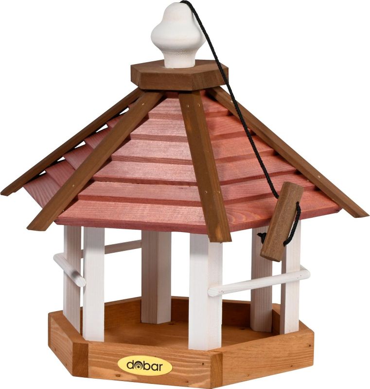 dobar großes Vogelhaus "Herbstfrüchte" zum Aufhängen, Futterhaus für Wildvögel, ca.: 33,5x29x34 cm