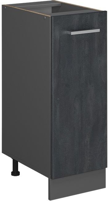Vicco Apothekerunterschrank R-Line Schwarz Beton Anthrazit 30 cm ohne Arbeitsplatte