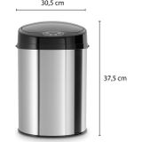 Echtwerk Badabfalleimer 9L mit Sensor-INOX BRUSHED