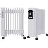 TroniTechnik® Ölradiator Elektroheizung TT-OR 211 in Weiß mit 11 Rippen und 2500 Watt, drei Heizstufen (1000W, 1500W, 2500W)