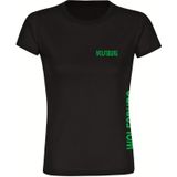 multifanshop Damen T-Shirt - Wolfsburg - Brust & Seite - Druck grün - Frauen