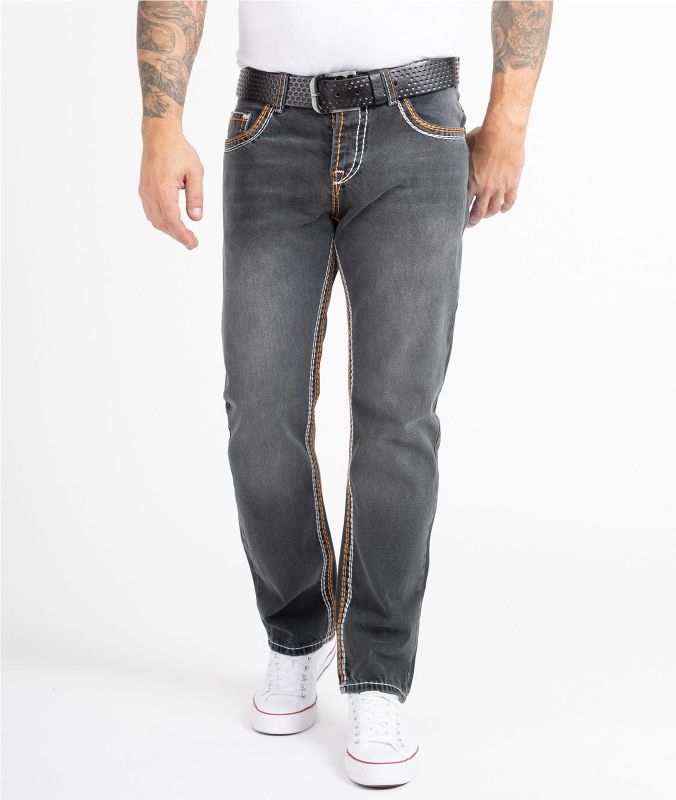 Rock Creek Jeans Comfort Fit dicke Nähte Loose Fit