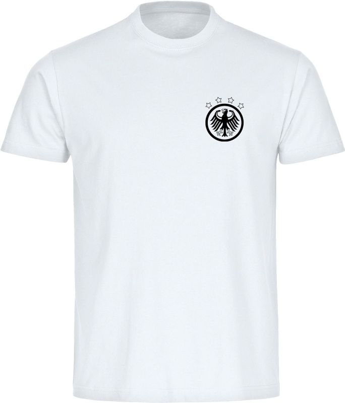multifanshop Kinder T-Shirt - Deutschland - Adler Retro - Druck schwarz - Kind