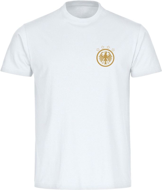 multifanshop Kinder T-Shirt - Deutschland - Adler Retro Gold - Druck gold metallic - Kind