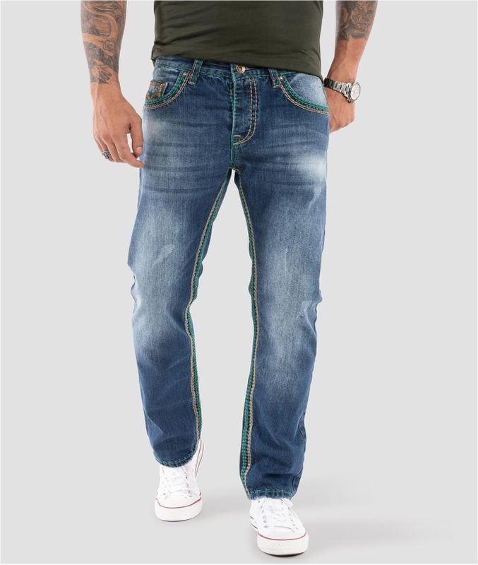 Rock Creek Jeans Comfort Fit dicke Nähte Loose Fit