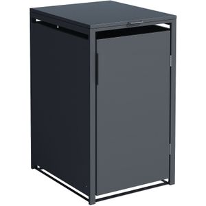 DEGAMO Mülltonnenbox MÜNCHEN 66x80x116cm für Tonnen 120 und 240 Liter, Stahl anthrazit