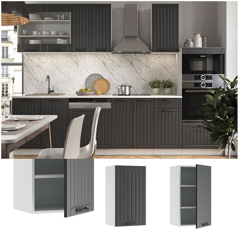 Vicco Hängeschrank 40 cm FAME Line Küchenschrank Küchenzeile Landhaus Anthrazit