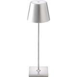 Nuindie LED Akku Tischleuchte Außentischleuchte IP54 silber Sigor Tischlampe