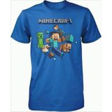 Minecraft Charakter Kinder T-Shirt 110/116 Blau