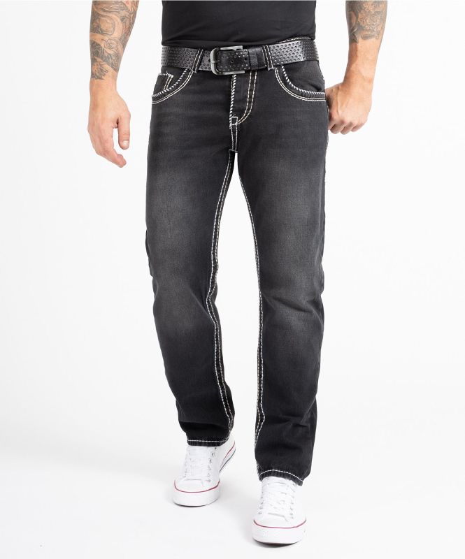 Rock Creek Jeans Comfort Fit dicke Nähte Loose Fit