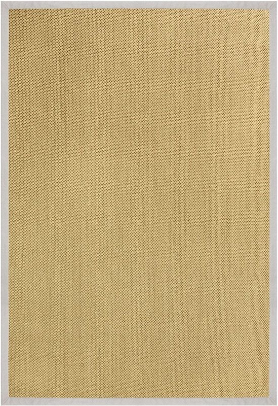 karathomeliving Sisal-Teppich Tiger-Eye  Natur  Bordüre: Nature / Hellgrau
