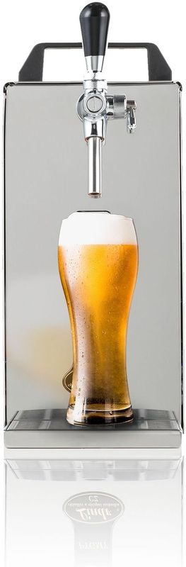 Zapfanlage, Bierzapfanlage PYGMY 25/K mit Membranpumpe, 1-leitig Trockenkühlgerät aus Edelstahl, 35 Liter/h, Green Line