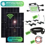 MyGarten Balkonkraftwerk 880+ Watt – Premium transparent Variante