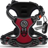 Lovpet® Hundegeschirr ohne Zug & würgen für Hunde & Welpen  atmungsaktiv & weich Brustgeschirr reflektierend  No-Pull-Geschirr inkl. Beutelrollen  Verstellbares Geschirr mit Griff