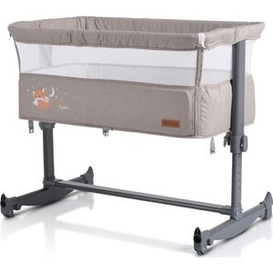 Cangaroo Beistellbett Always Together Schaukel, Matratze, verstellbar, rutschfest beige