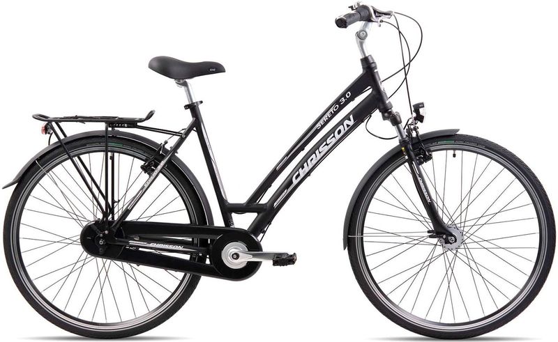 Chrisson Sereto 3.0 Trekkingrad 28 Zoll Urban Bike Damen 165 - 175 cm Damenrad Fahrrad 7 Gang schwarz 53 cm
