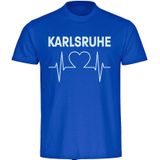 multifanshop Kinder T-Shirt - Karlsruhe - Herzschlag - Druck weiß - Kind