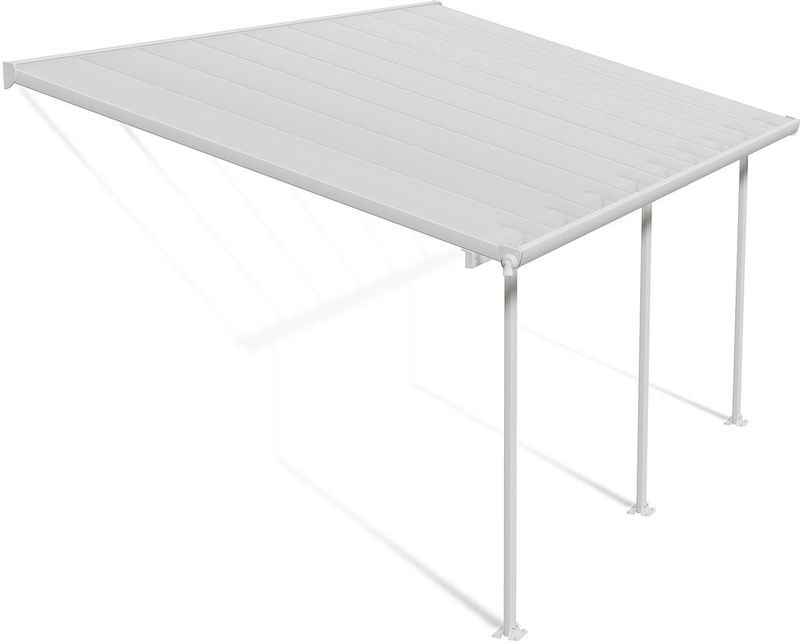 Palram Canopia Feria Terrassenüberdachung weiß 546x298x260-305 in cm (LxHxB)