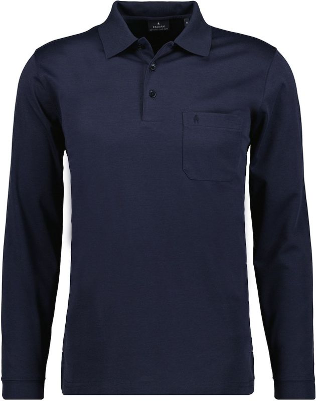 Soft Knit Polo Knopf Langarm Herren Poloshirt