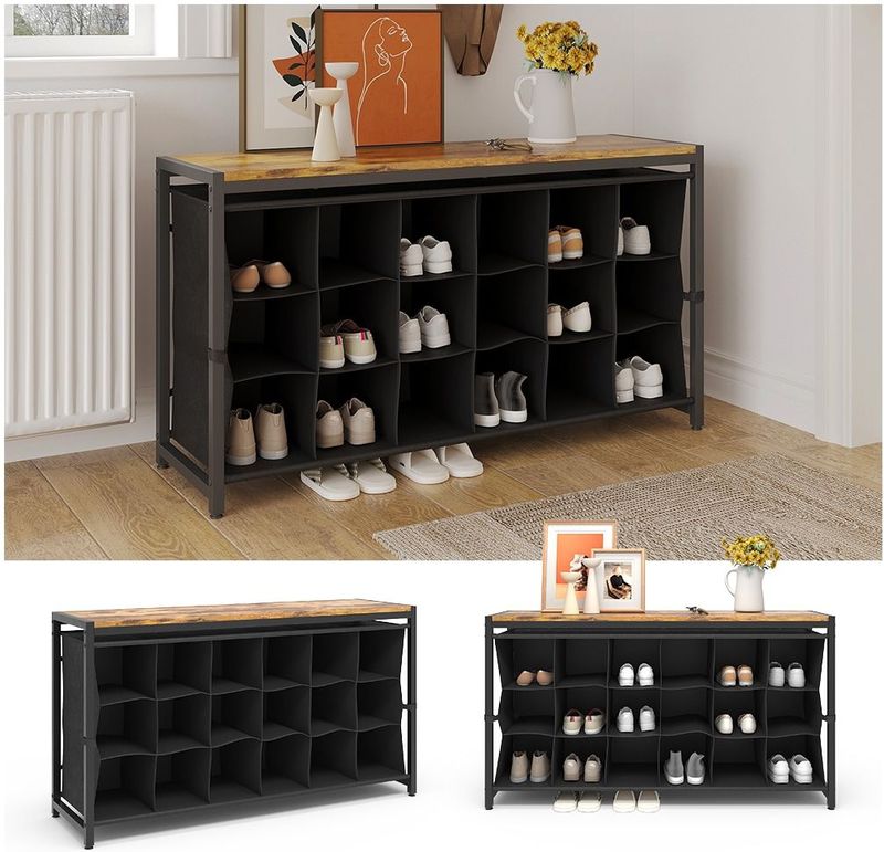 Vicco Schuhschrank Fyrk Eiche rustikal 100 x 54,5 cm