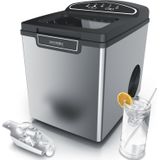Arendo Eiswürfelmaschine, Ice Cube Maker, 12-15 kg / 24 h, 7,5 - 8,5 Minuten Produktionszeit, 1,8 Liter Wassertank, 105 Watt, Eiswürfelbereiter
